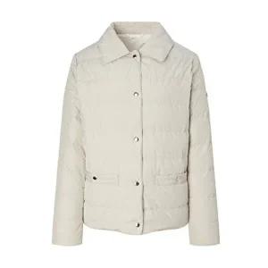 [셀러허브 패션]헤지스 여성s 리버시블 숏 경량 구스 다운 자켓 라이트베이지 HSJU5D002I1