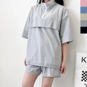 [아우트]여성상하세트 아노락 반팔 트레이닝세트 1P