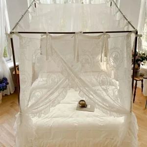 침대커튼 스탠드 스타일 커튼 레이스 캐노피 모기장