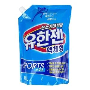 고품질 유한젠 스포츠 산소계표백제 액체형 리필 1.1L 표백제 흰옷 (WE49708)