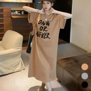 [아우트]포인트 롱 반팔 플레어원피스 원피스