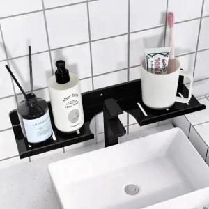 고품질 수전용 블랙 600mm_HC600_037 욕실정리대 화장실선반 (WE4B183)