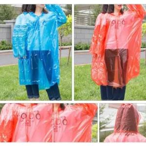 [아우트]단추 비닐 우의 야구장우의 레인코트
