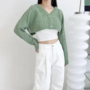 [아우트]볼레로 데일리 반팔가디건 크롭가디건