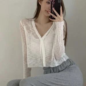 [아우트]크롭 프릴 여름가디건 러블리 바캉스룩 1P