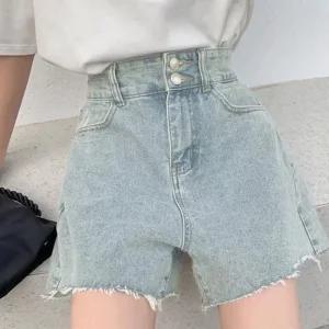 [아우트]여자조거팬츠 데님 하프팬츠 Y2K