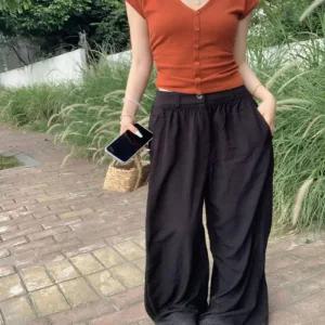 [아우트]슬랙스 데이트룩 히든밴딩 여성 데일리바지