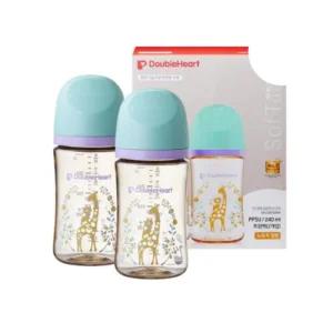 더블하트 아기 수유 젖병 준비물 트윈팩 240ml 가든
