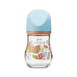 더블하트 신생아 유리 젖병 160ml 젖꼭지 SS 블루