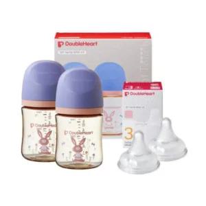 더블하트 신생아 젖병 노꼭지 트윈팩 젖꼭지 S 토끼