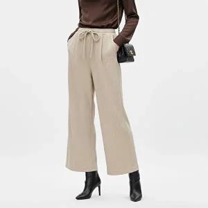 [샵앤]여성 밴딩 왕골덴 와이드 골지 트레이닝 팬츠 PIC-WPT-20883-베이지