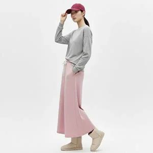 [샵앤]여성 허리밴딩 코코핀턱 와이드 통 치마 바지 PIC-WPT-20881-핑크
