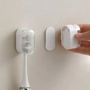 뚜껑 칫솔홀더 무타공 칫솔거치대 커버형 칫솔걸이_23506083