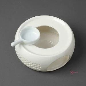 티워머 차워머 차용기 티팟 도자기 차데우기 흰색 온도유지ijk622