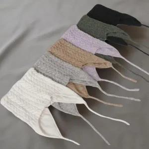 /신상오픈런 여성 울 믹스 꽈배기 귀여운 고양이 귀 비니