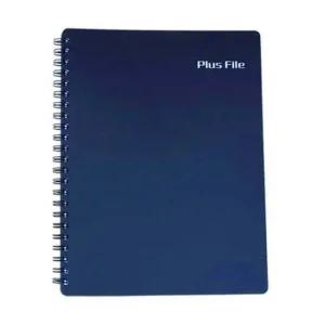 소모품 메카라인 플러스화일 30매 진청/(PP재질/트윈스프링) 박스(40개입)