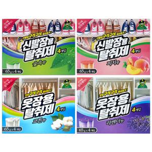 산도깨비 신발장용 옷장용 탈취제 4개입 옷장 신발장 냄새 제거 방향 탈취