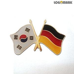 한국-독일 국기교차 뱃지