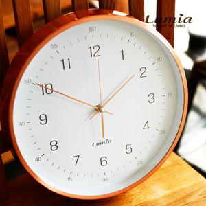 [루미아]그렌 인테리어 모던 벽시계 / 화이트 R201 (로즈골드) (무소음 벽걸이시계/결혼선물/집들이선물)