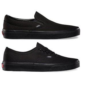 [반스](의정부점) VANS 남여공용 올블랙 슬립온,어센틱  VANS 반스 VN000EYEBKA VN000EE3BKA