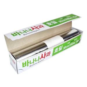 바나나사과 호일 대용량 30cmX60m 1개 알루미늄 쿠킹호일 김밥포장지 은박지 음식 식품 바사