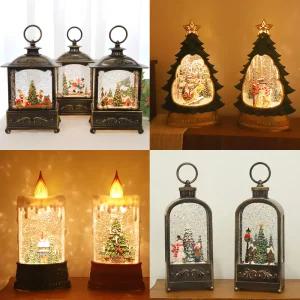 크리스마스 오르골 스노우볼 워터볼 산타 마을 무드등 랜턴 트리 눈사람 led 램프 선물