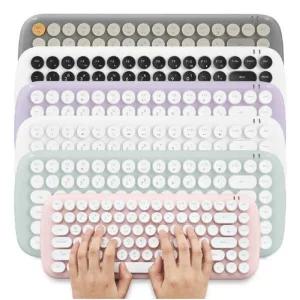 엑토 레트로 팝 미니 블루투스 키보드/무선/타자기감성 BTK-03