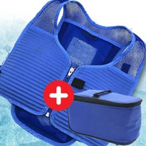 스위스캠프(SWISS CAMP) (냉매8) + 쿨러백 아이스 쿨 얼음 여름 작업 조끼 1세트