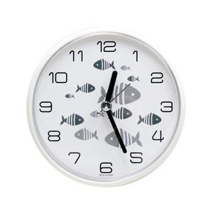 국산 욕실 화장실 주방 흡착 붙이는 방수 시계 물고기 / 목욕탕 원형 디자인 벽시계