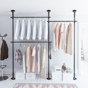 고정식 튼튼한행거 헹거 3단 38mm (블랙)