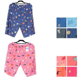 캐릭터 5부 잠옷바지 냉장고 파자마 남자 여자 커플잠옷 여름홈웨어