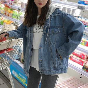 여성 탈부착 후드 데님 여자 청자켓 봄신상 캐주얼자켓 데일리 야상 루즈핏