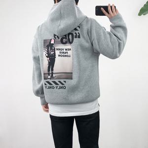 [엠클로] 오버핏 네오프렌 05 프린팅 후드 맨투맨 티셔츠 4컬러