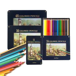 문화 넥스프로 유성 색연필 12색 24색 36색 48색 틴케이스