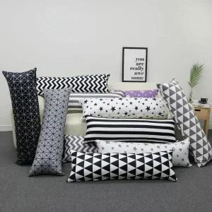 /르헤브 [르헤브] 북유럽풍 순면 롱쿠션 (35x100)-솜포함