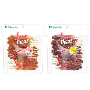 네츄럴코어 러브미트 미니 치킨말이스틱 오리말이스틱 160g 강아지간식