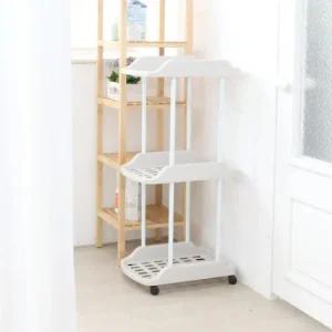 창신리빙 다용도 빨래바구니 선반3단(이동식)