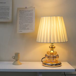 엔틱 피에트 주름 갓 단스탠드 무드등 침실 거실 테이블 인테리어 조명