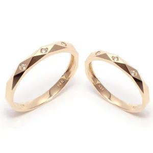 [비앤비골드] 14K/18K 반지 심플 커플링세트 RCS2434