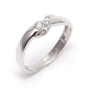 [비앤비골드] 14K/18K 반지 원형 큐빅 화이트골드 금반지 NAC8673