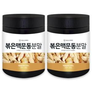 헬로우그린 국산 볶은 맥문동 분말 300gX2(통) 총600g 대용량 볶은맥문동차 맥문동가루
