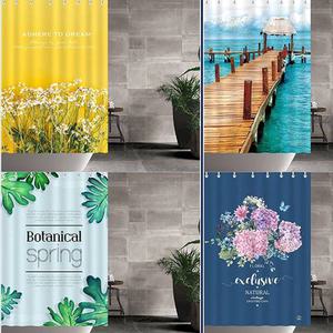 01-20 L180x180 패브릭샤워커튼 욕실파티션 비닐커텐