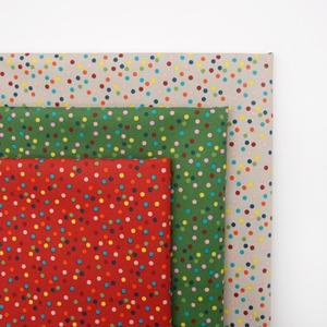 태백섬유 30수 면 직기 평직 퀼트 원단 크리스마스 미니도트 조각 천 3종