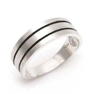 [비앤비골드] 14K/18K 반지 심플 2줄 블랙라인 반지 RCW15241