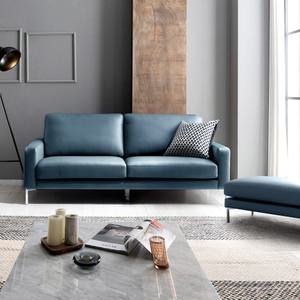 [스툴무료][자코모][단독판매] 모네 3인 슈렁큰 천연면피 소가죽 소파+스툴