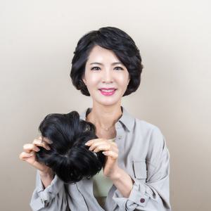 탑커버 볼륨메이커 여자인모가발 여자부분가발