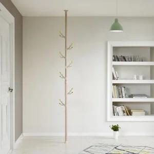 왕자 오크폴_우드라이트그린_766-1/폴행거/옷걸이/고정식행거