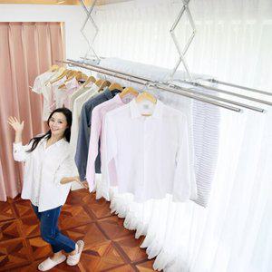 빨래너르미 핸들반자동 4봉 슬라이딩 (봉길이 조정) 빨래건조대