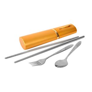 (원가처분) 캠핑천사 스테인레스 숟가락+젓가락+포크+케이스 세트 1인