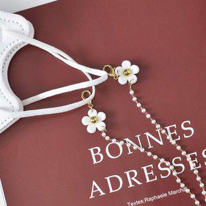 [리드박스]벚꽃 진주비즈 체인 마스크 플라워 스트랩 줄 고리 끈